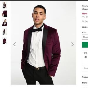 Brand New- ASOS velvet blazer